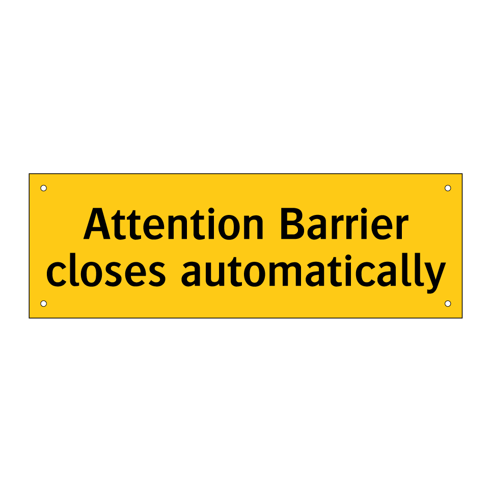 Attention Barrier closes automatically