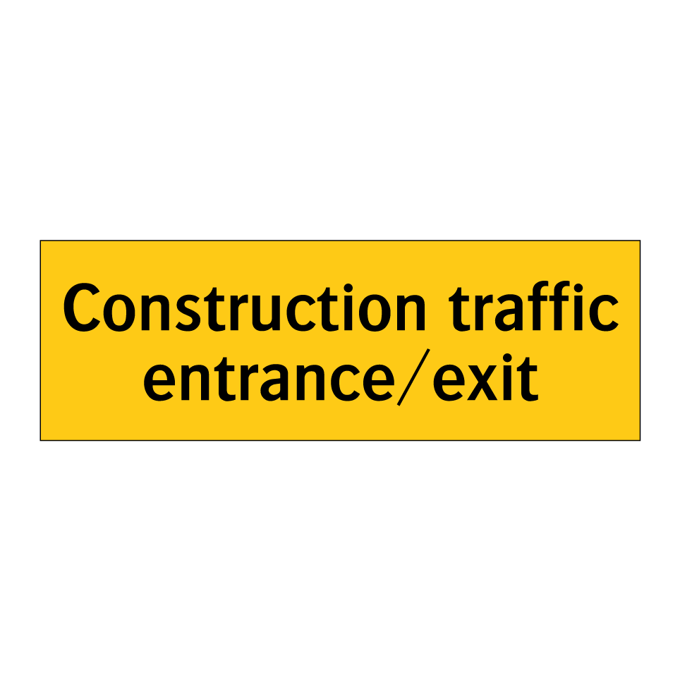 Construction traffic entrance/exit