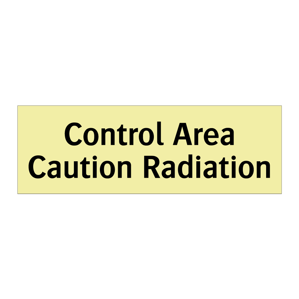 Control Area Caution Radiation