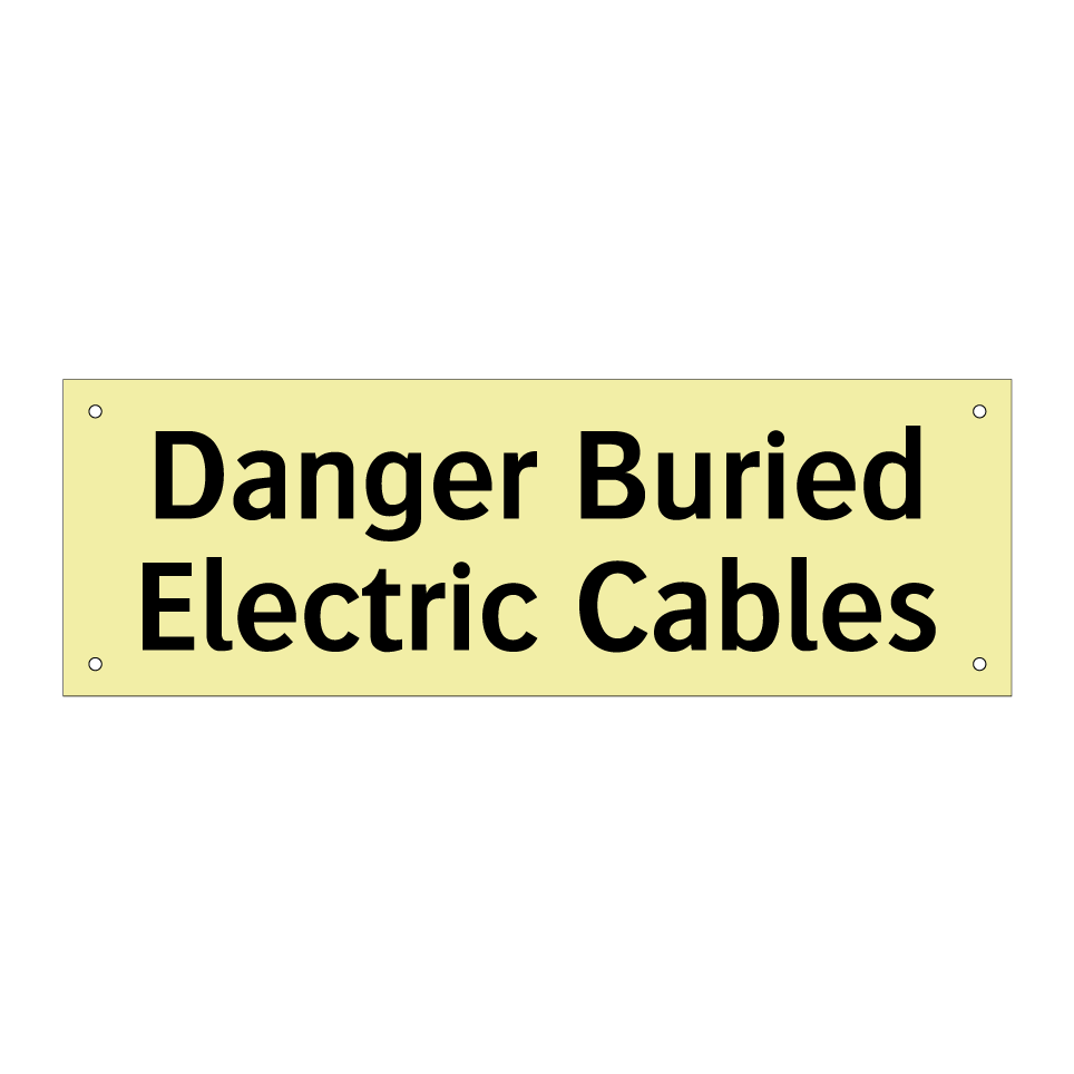 Danger Buried Electric Cables