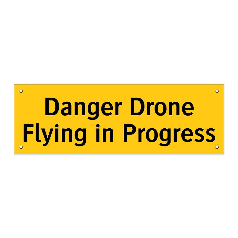 Danger Drone Flying in Progress