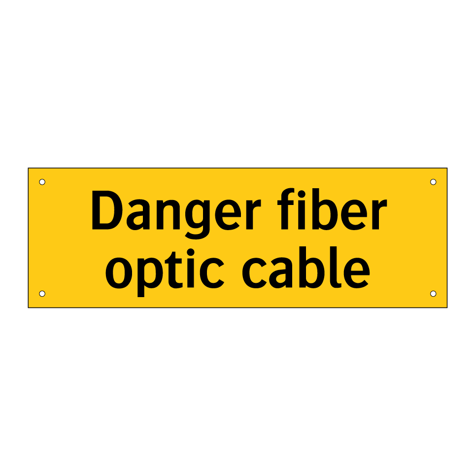 Danger fiber optic cable