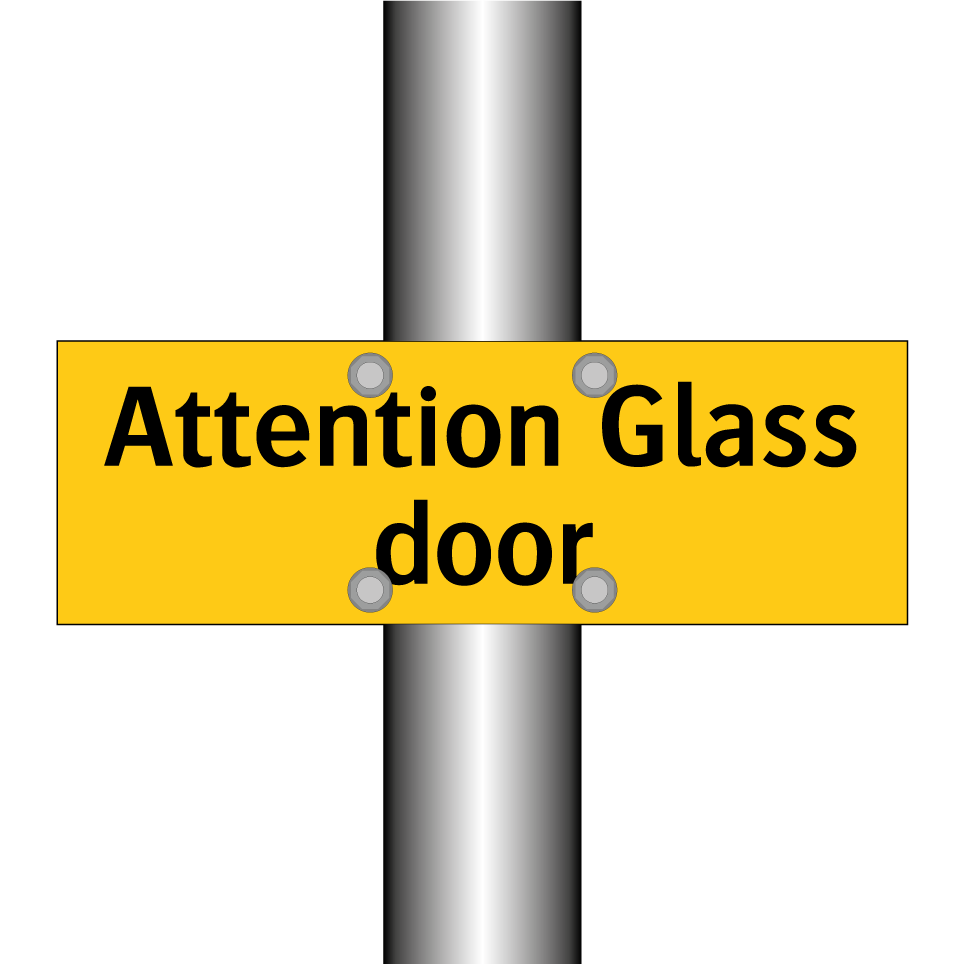 Attention Glass door