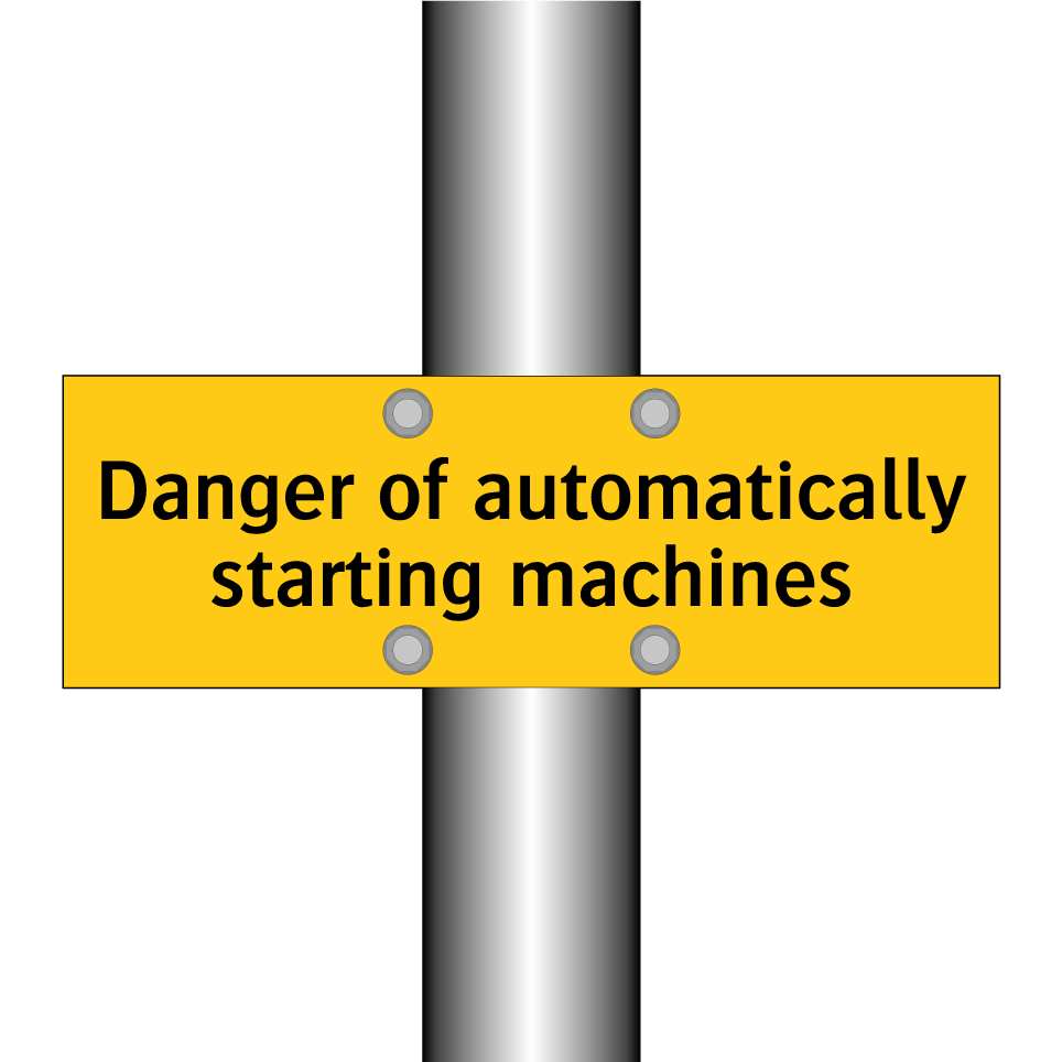 Danger of automatically starting machines