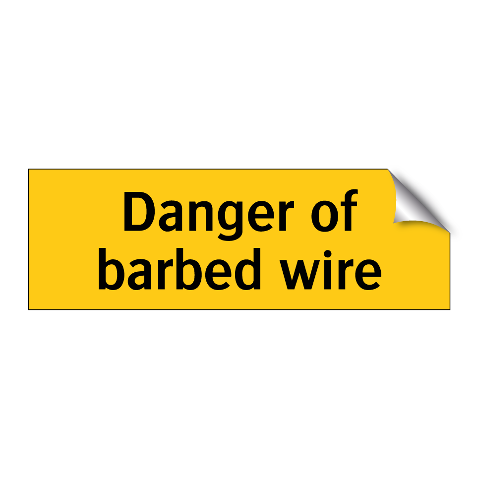 Danger of barbed wire