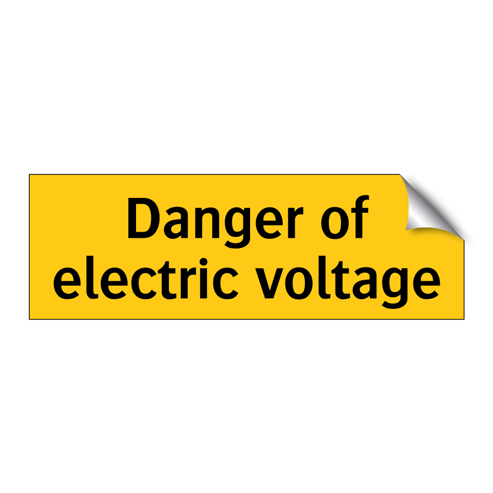 Danger of electric voltage