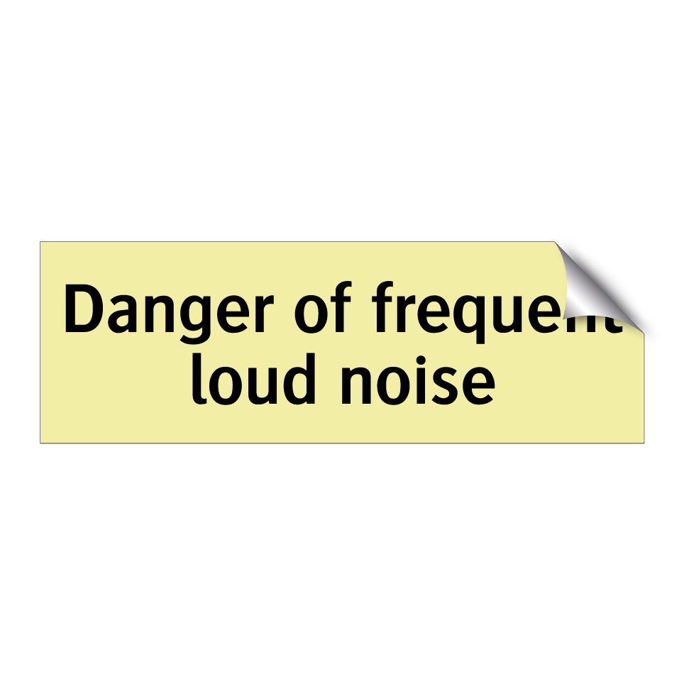 Danger of frequent loud noise