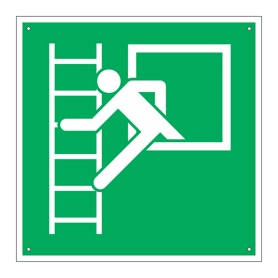E016 Emergency window with escape ladder