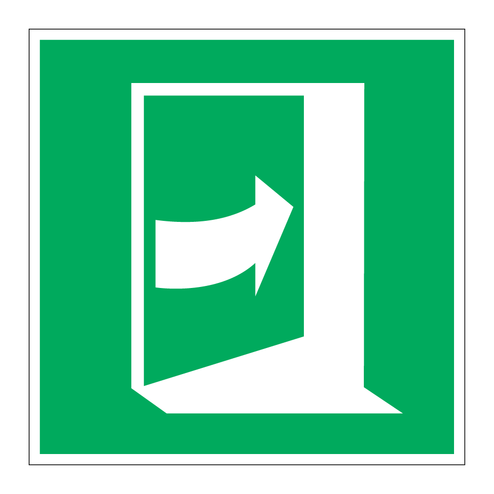 E023 Door opens by pushing on the right-hand side