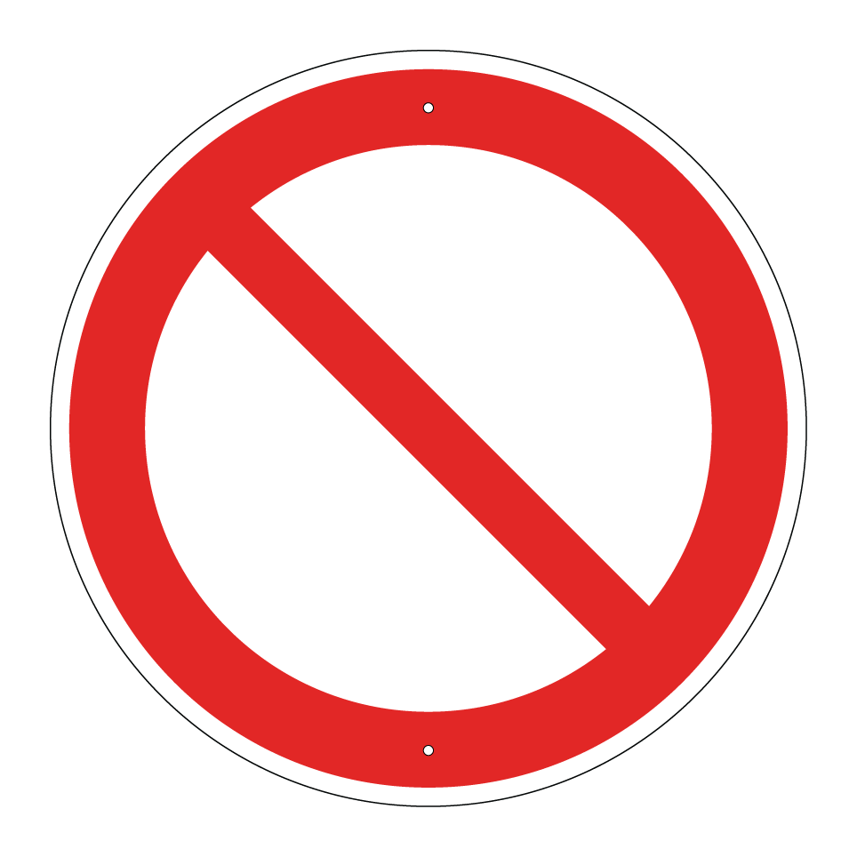 P001 General prohibition sign