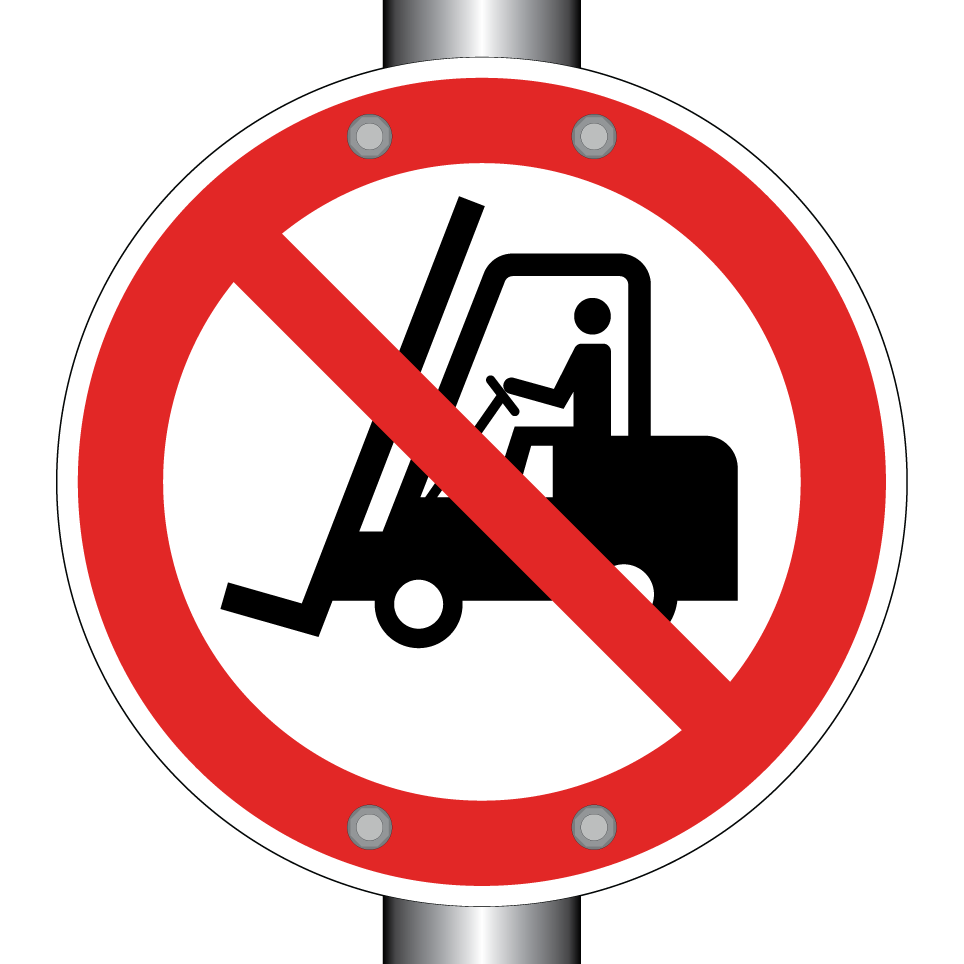 P006 No access for forklift trucks and other industrial vehicles