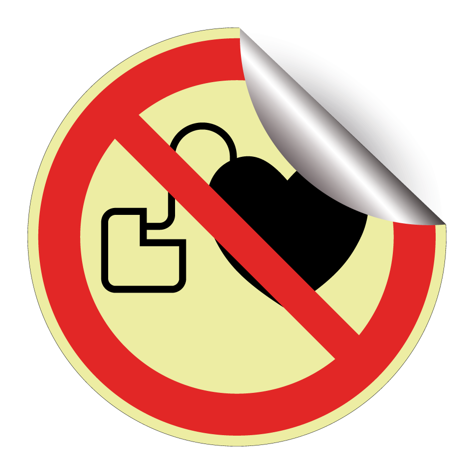 P007 No access for people with active implanted cardiac devices