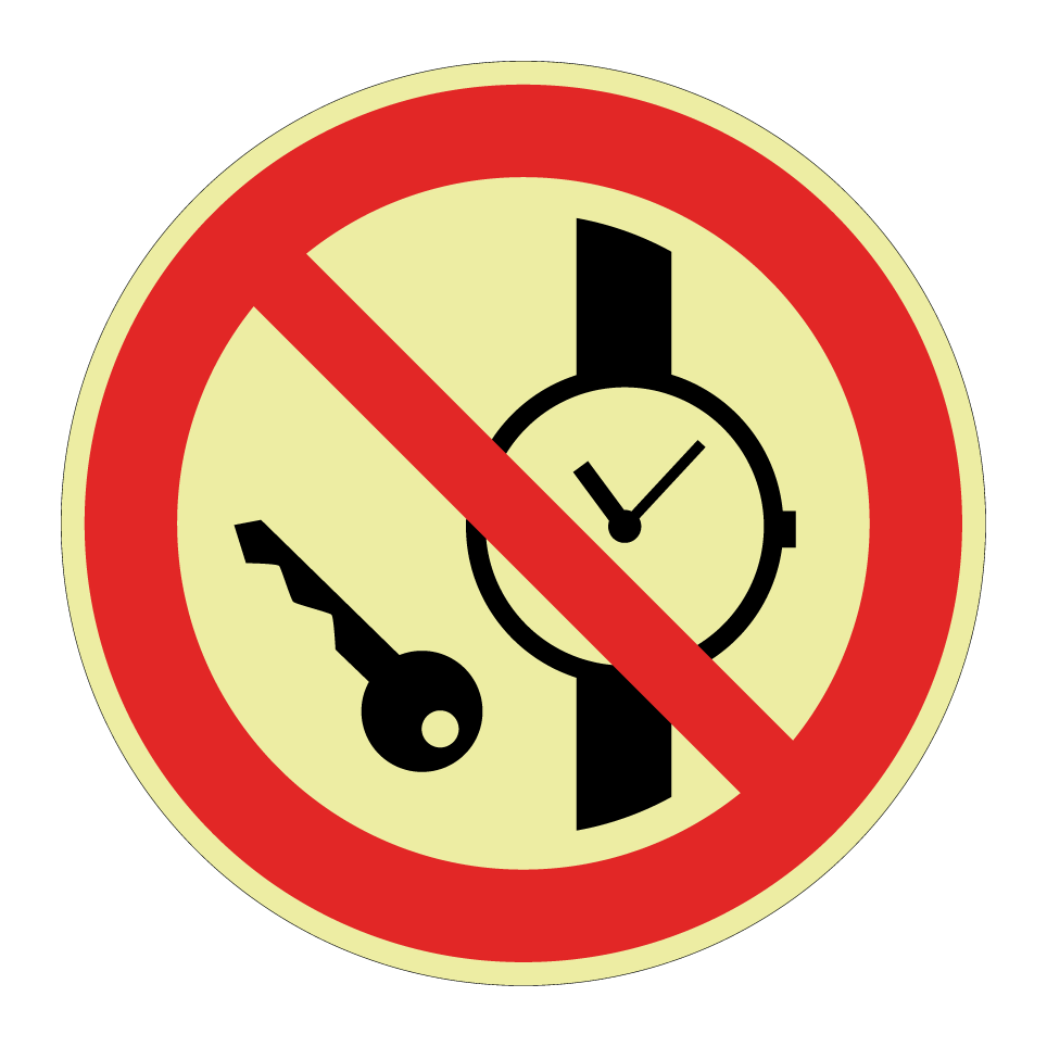 P008 No metallic articles or watches