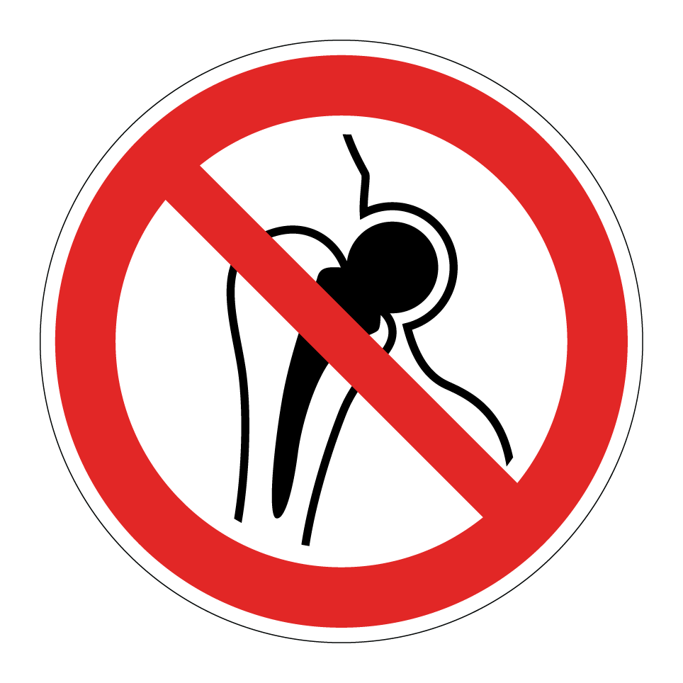 P014 No access for people with metallic implants