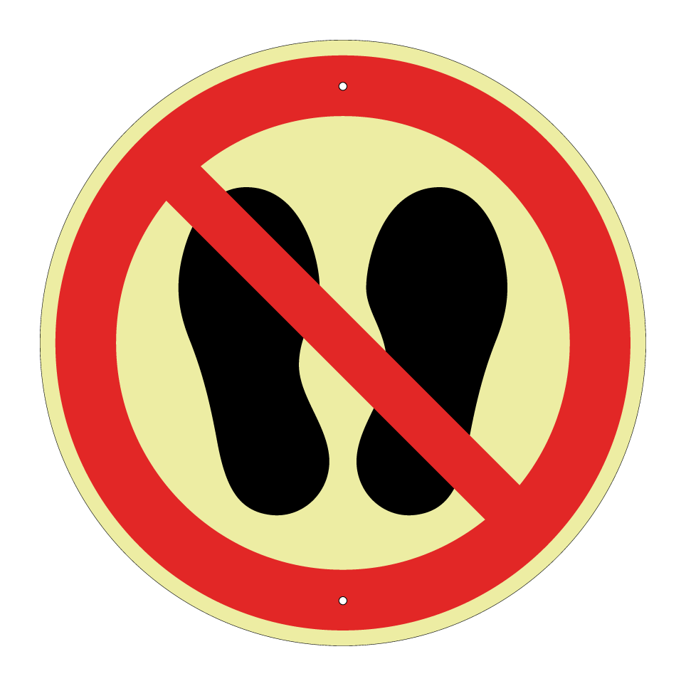 P024 Do not walk or stand here