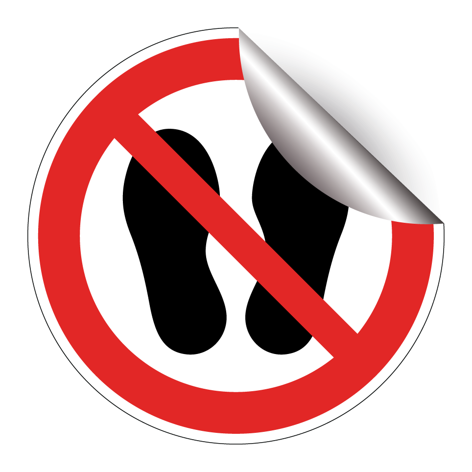 P024 Do not walk or stand here