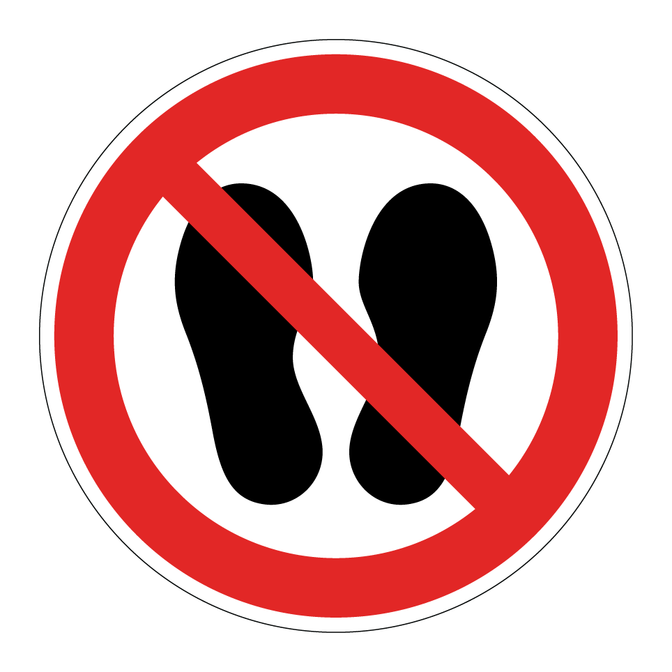 P024 Do not walk or stand here