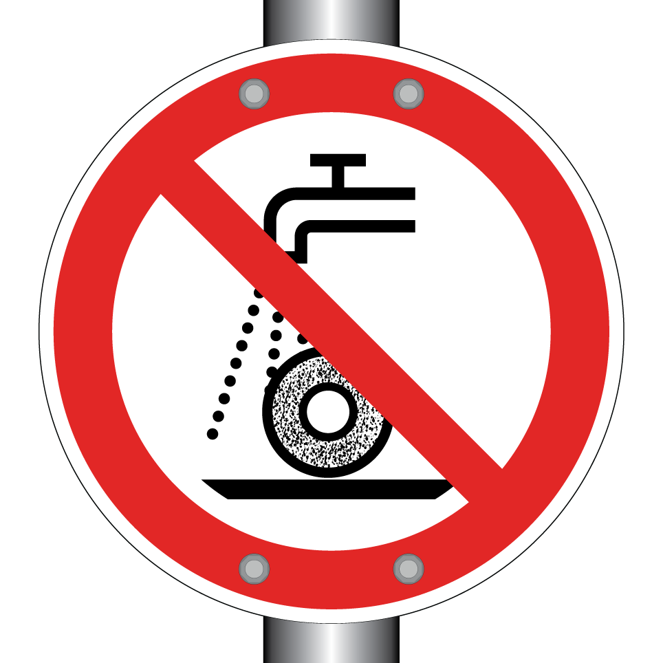 P033 Do not use for wet grinding