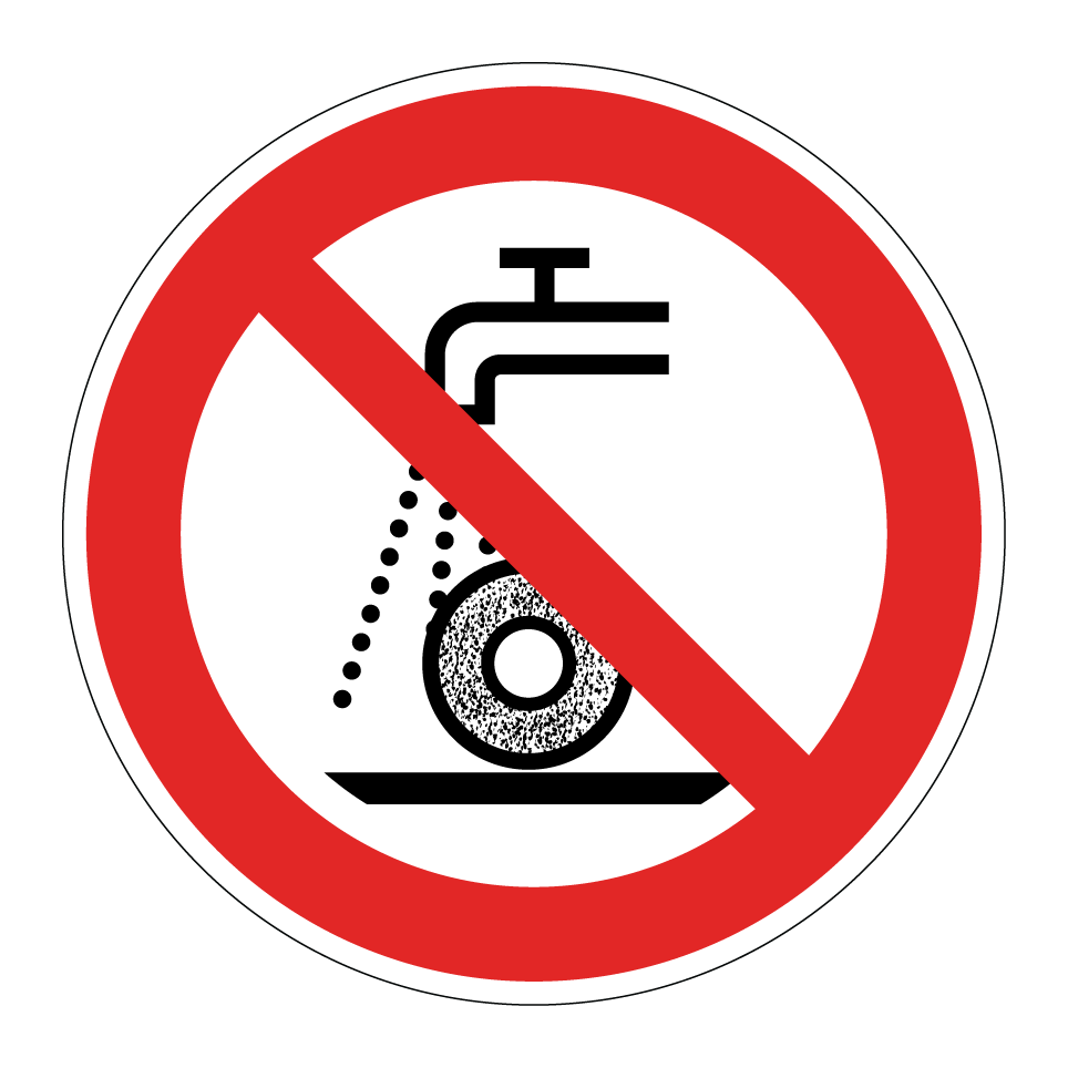 P033 Do not use for wet grinding