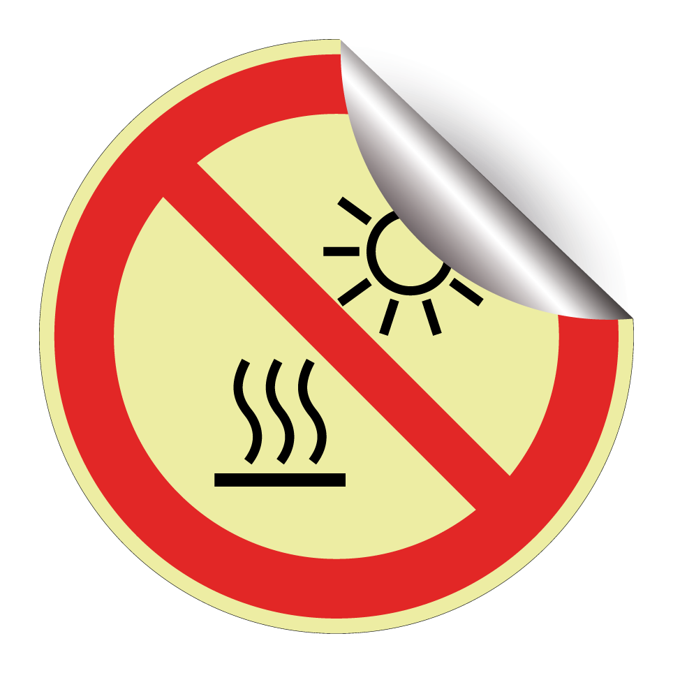 P068 Do not expose to direct sunlight or hot surface