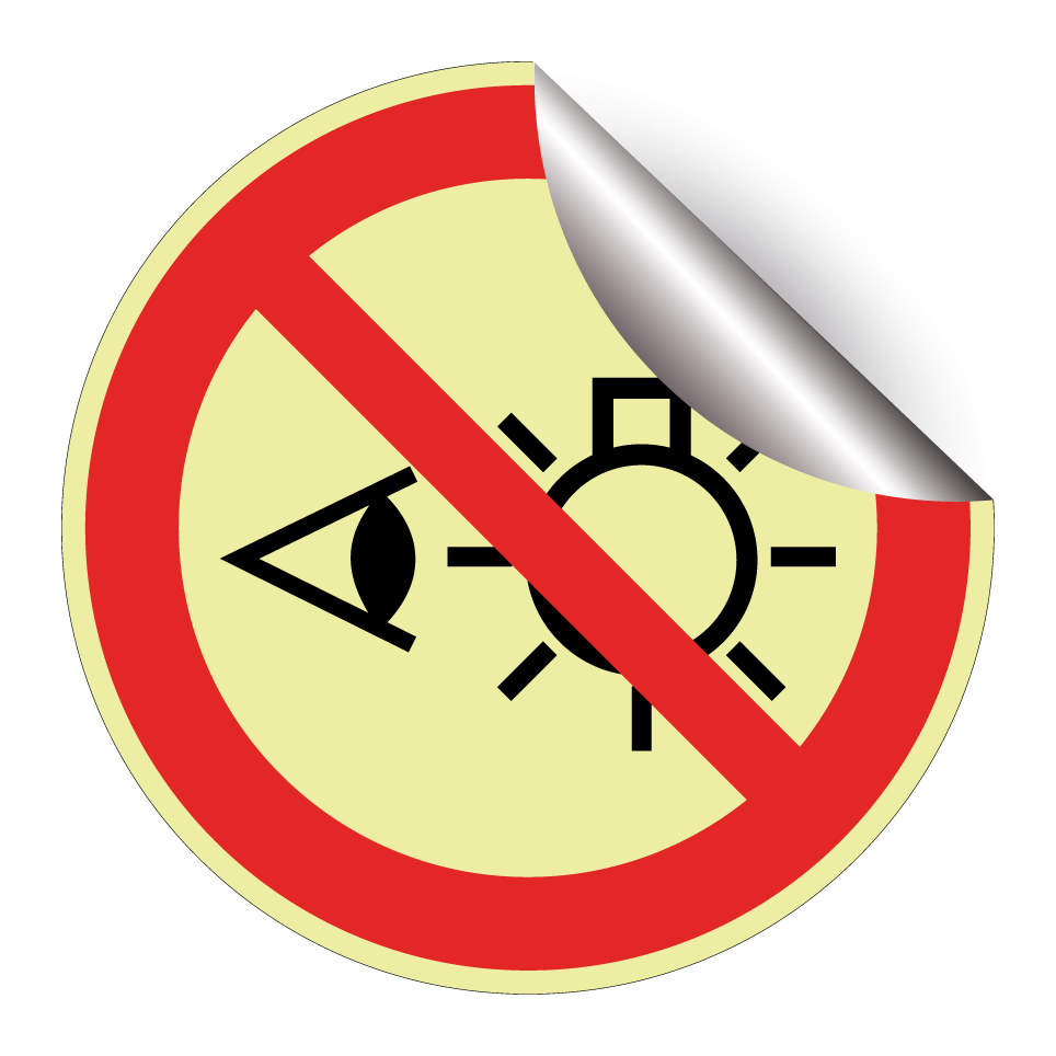 P075 Do not stare at light source