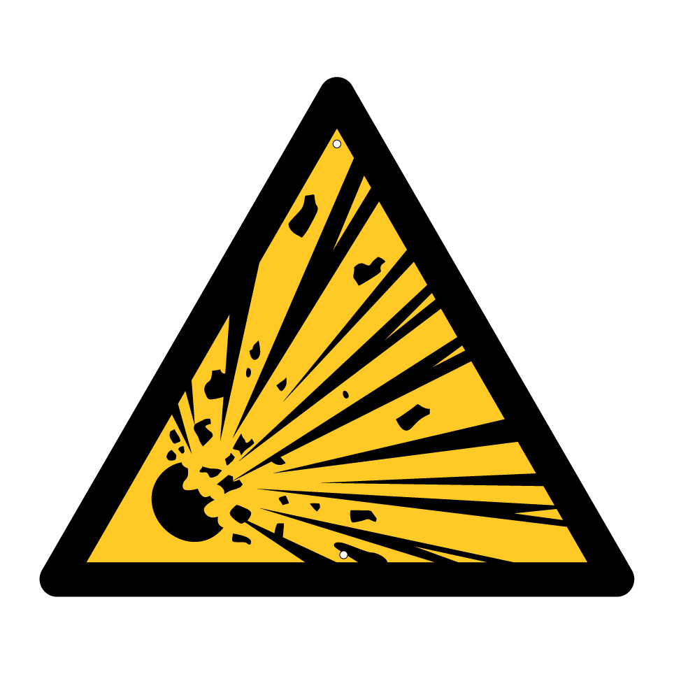 W002 Warning Explosive material