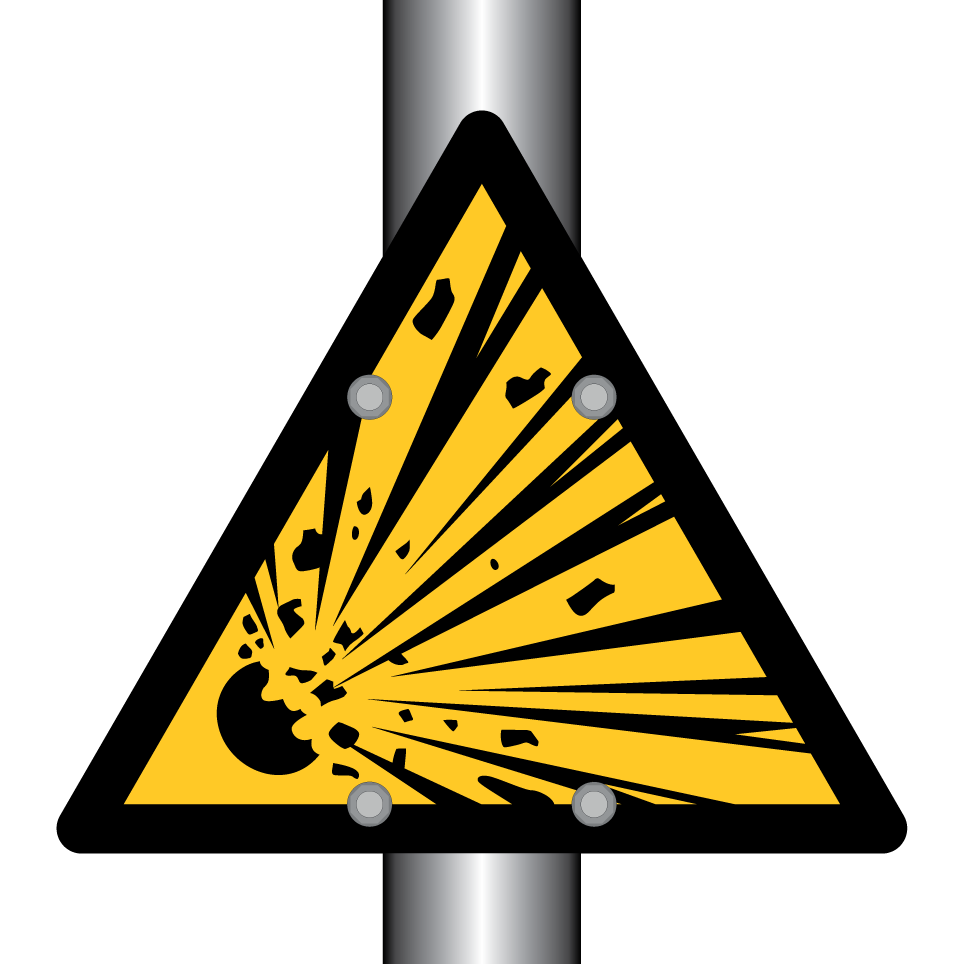 W002 Warning Explosive material