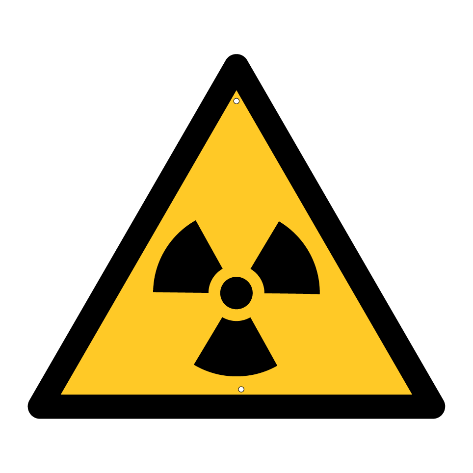 W003 Warning Radioactive material or ionizing radiation