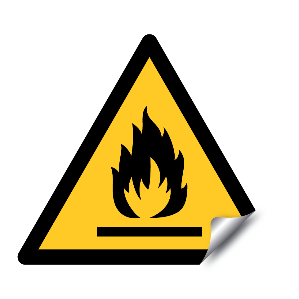 W021 Warning Flammable material