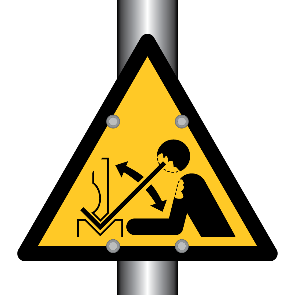 W032 Warning Rapid movement of workpiece in press brake