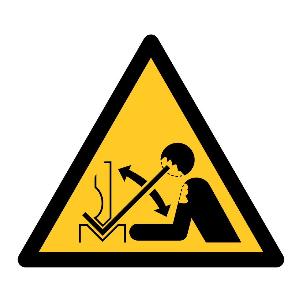 W032 Warning Rapid movement of workpiece in press brake