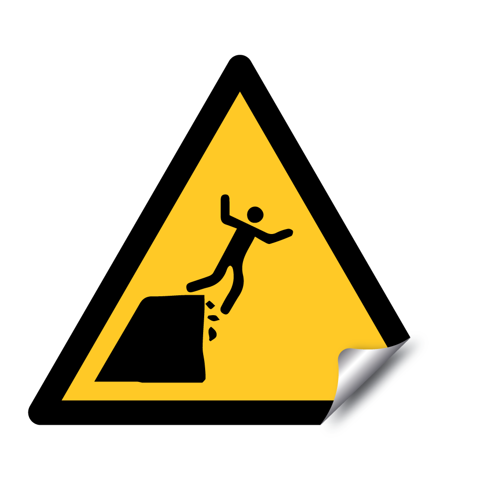 W052 Warning Unstable cliff edge