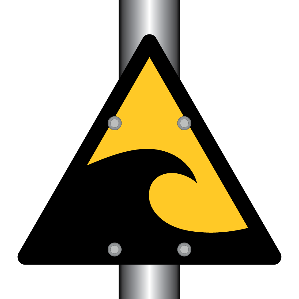 W056 Warning Tsunami hazard zone