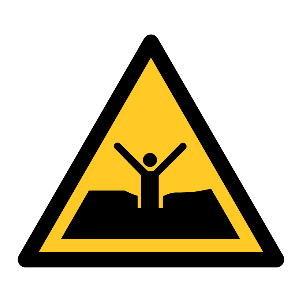 W061 Warning Quicksand or mud/deep mud or silt