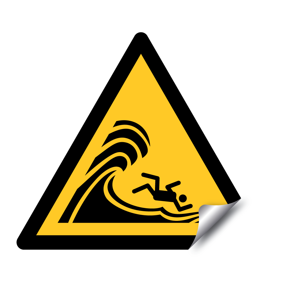 W065 Warning High surf or large breaking waves