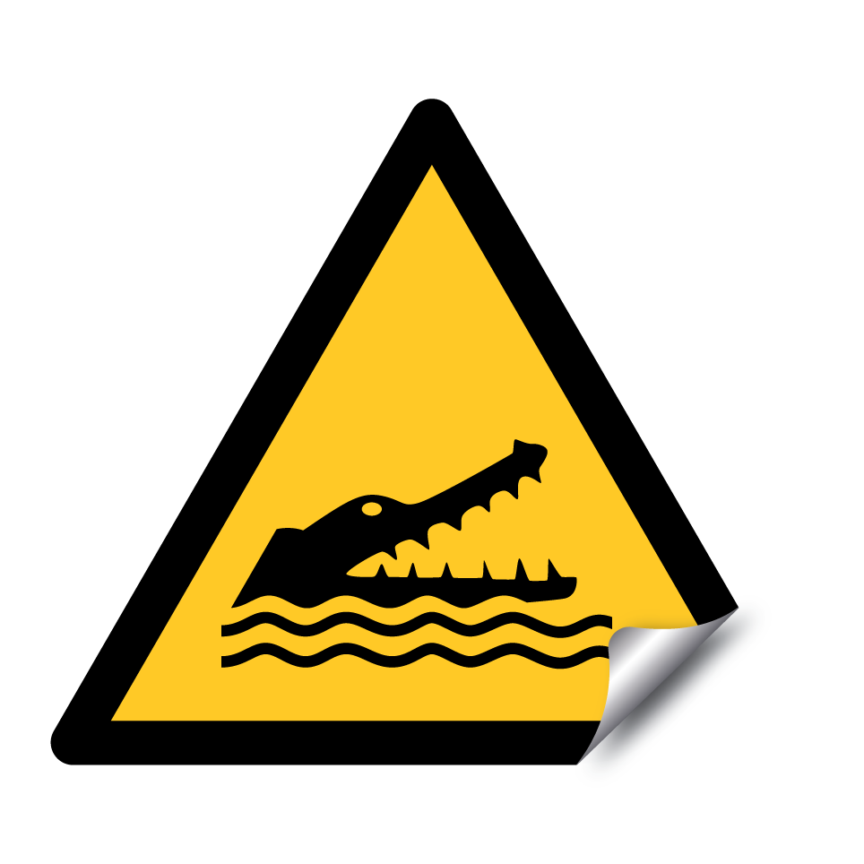 W067 Warning Crocodiles, alligators or caymans