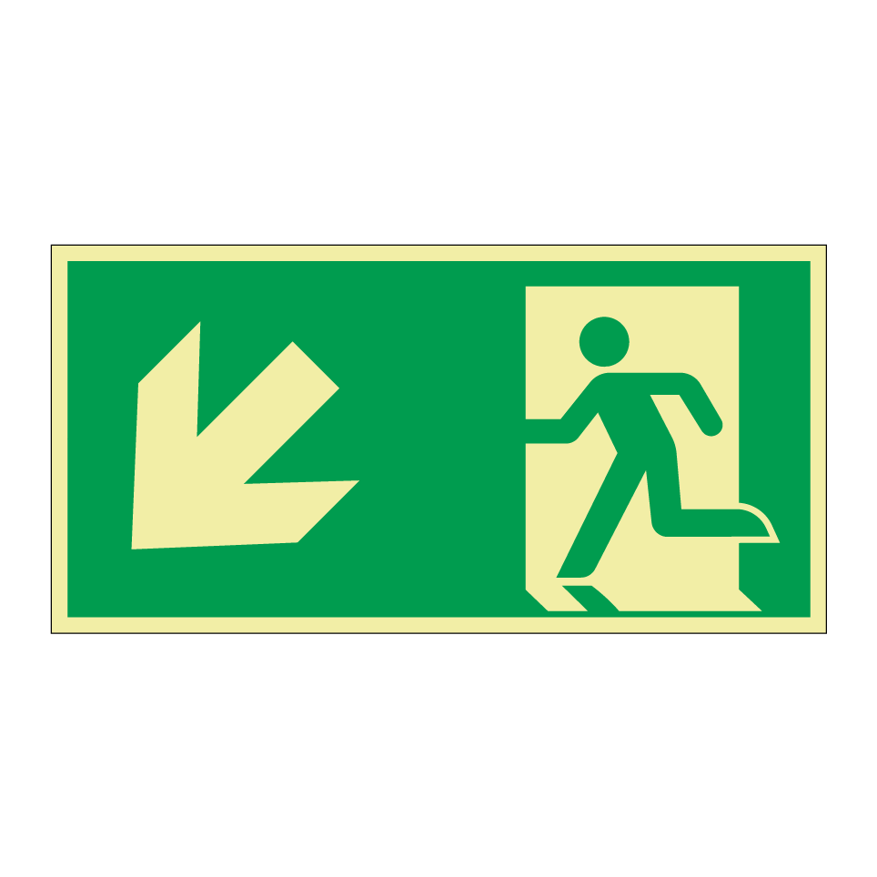 Emergency exit down left
