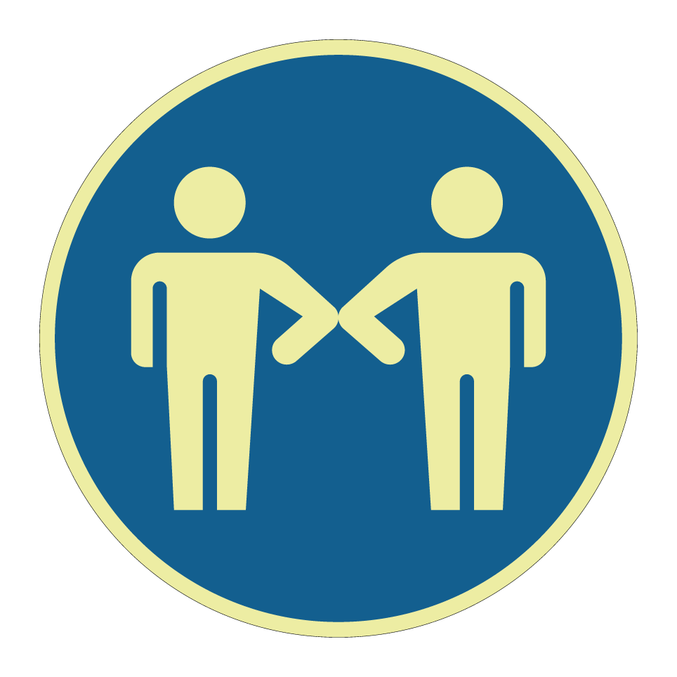 Greet with elbow bump