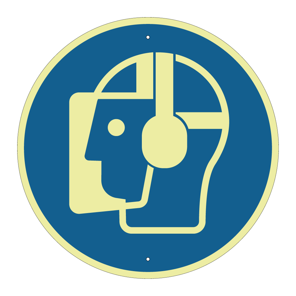 Wear face and hearing protection