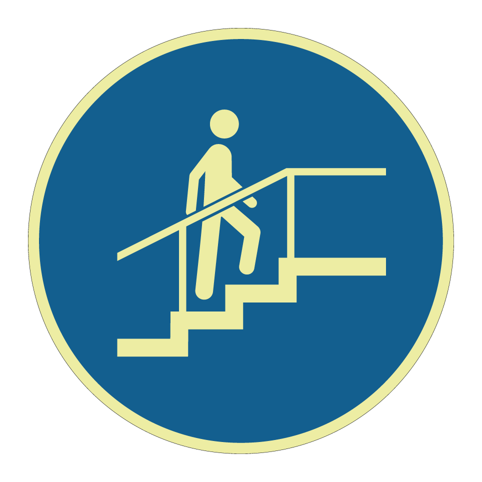 Use stairs with handrail