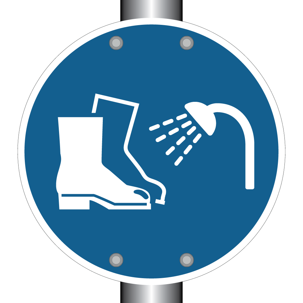 Clean boots before entry