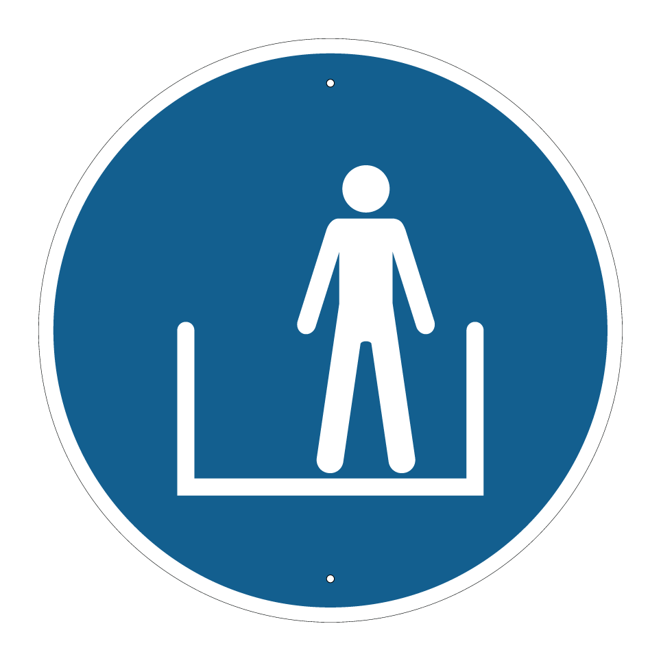 Stand inside designated area