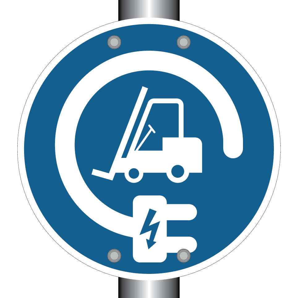 Electric forklift charging