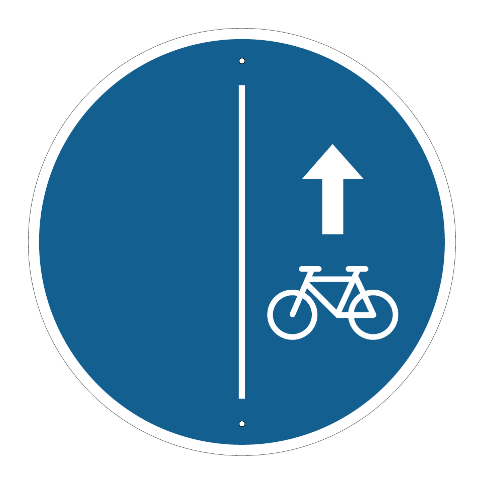 Cyclists keep right