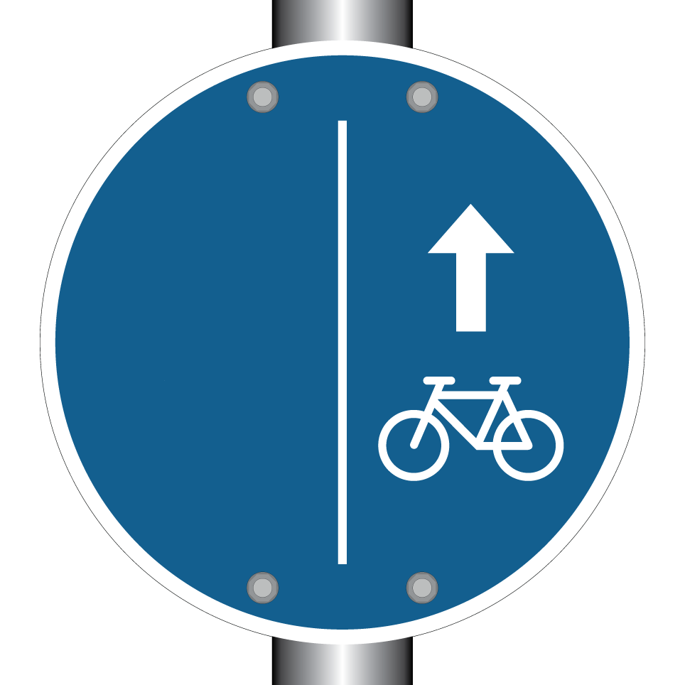 Cyclists keep right