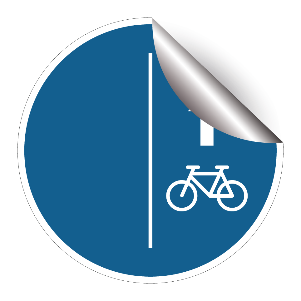 Cyclists keep right