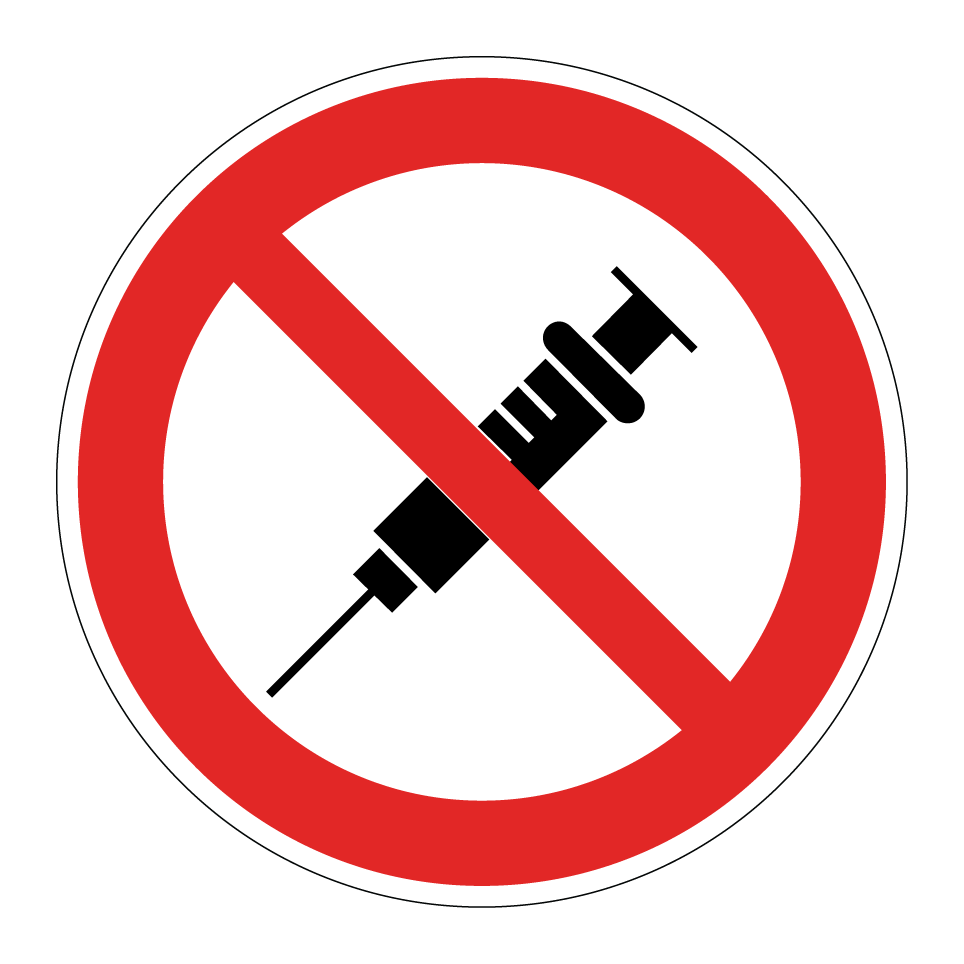 No syringes