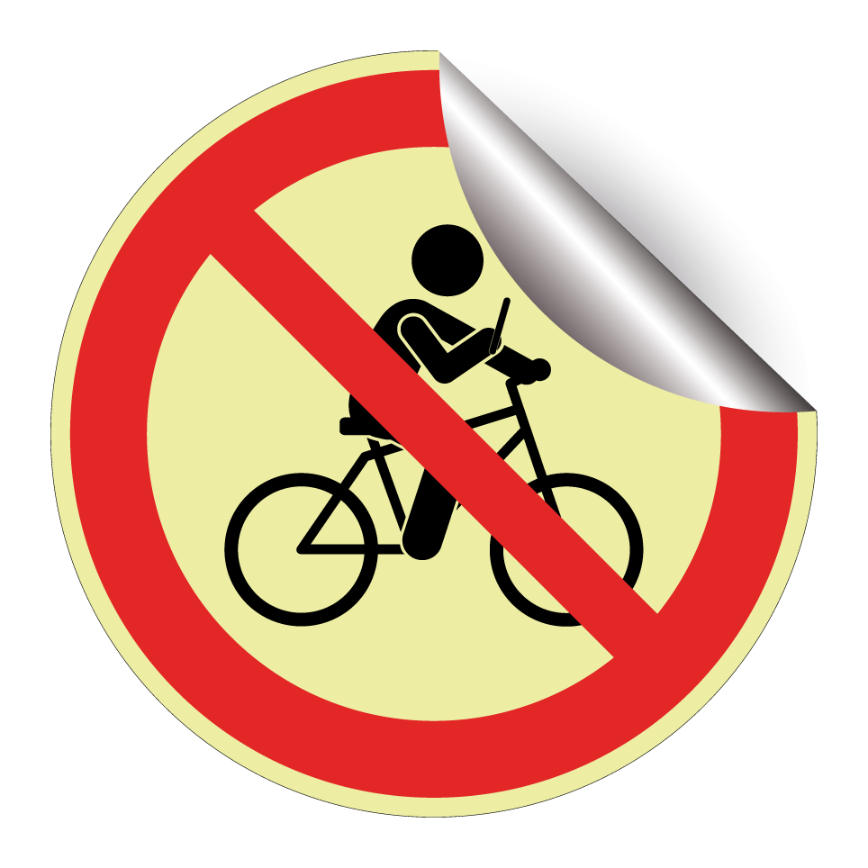 No cycling while using phone