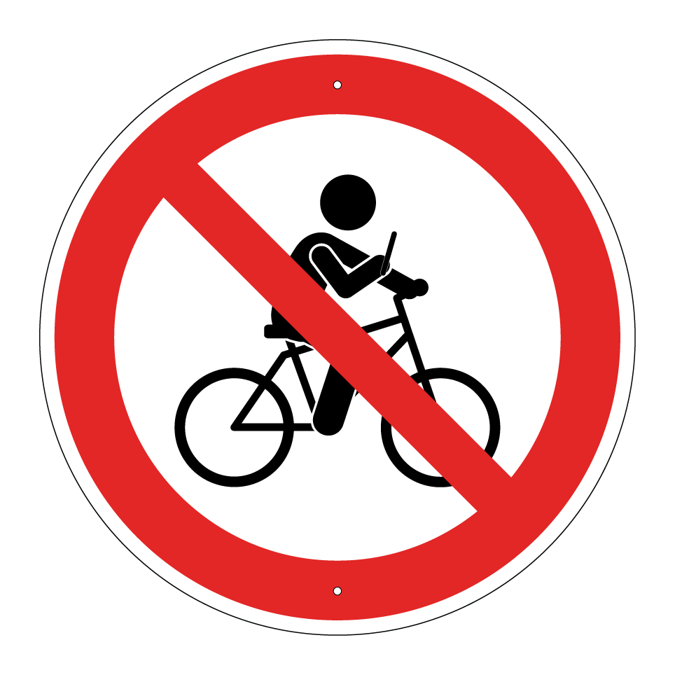 No cycling while using phone