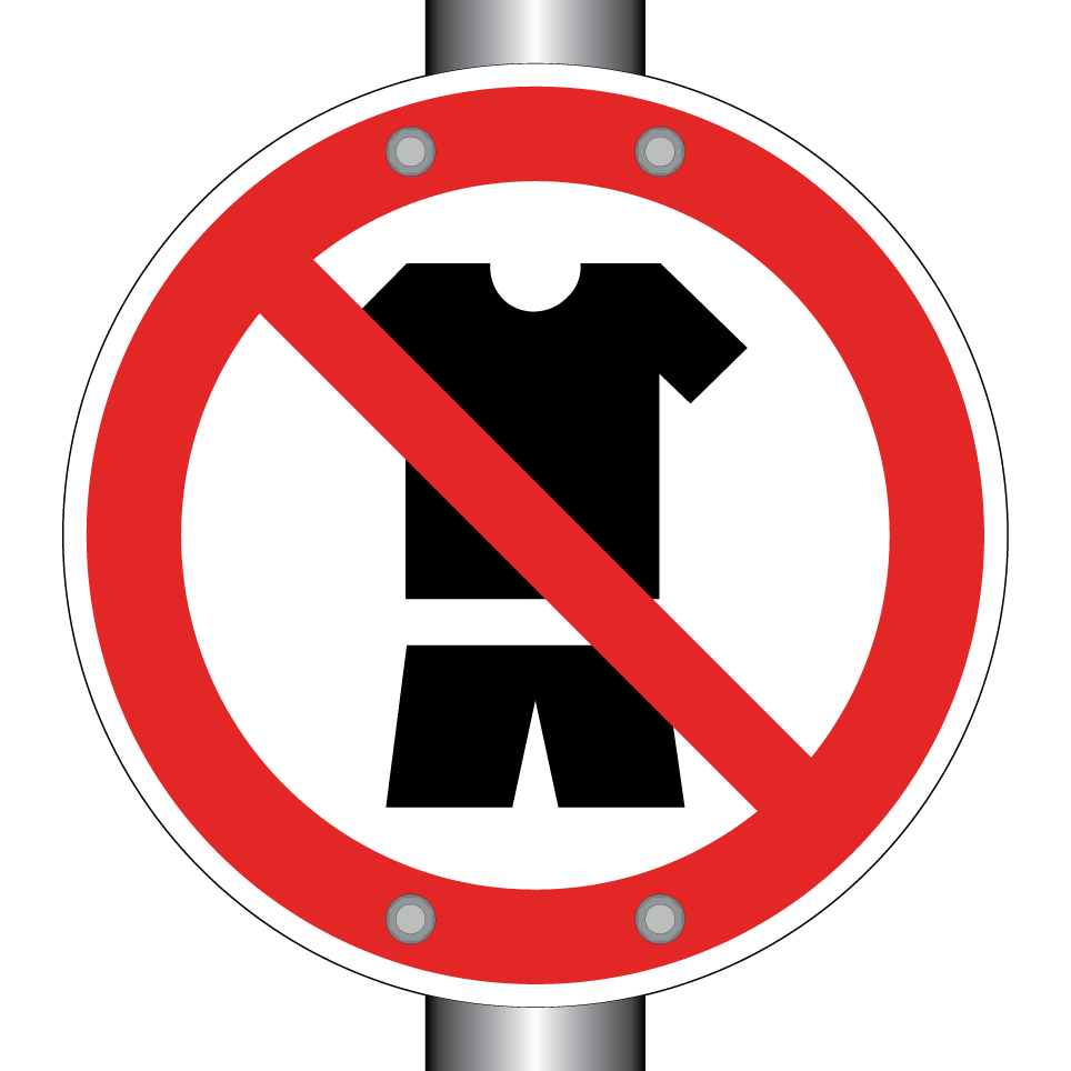No casual clothing